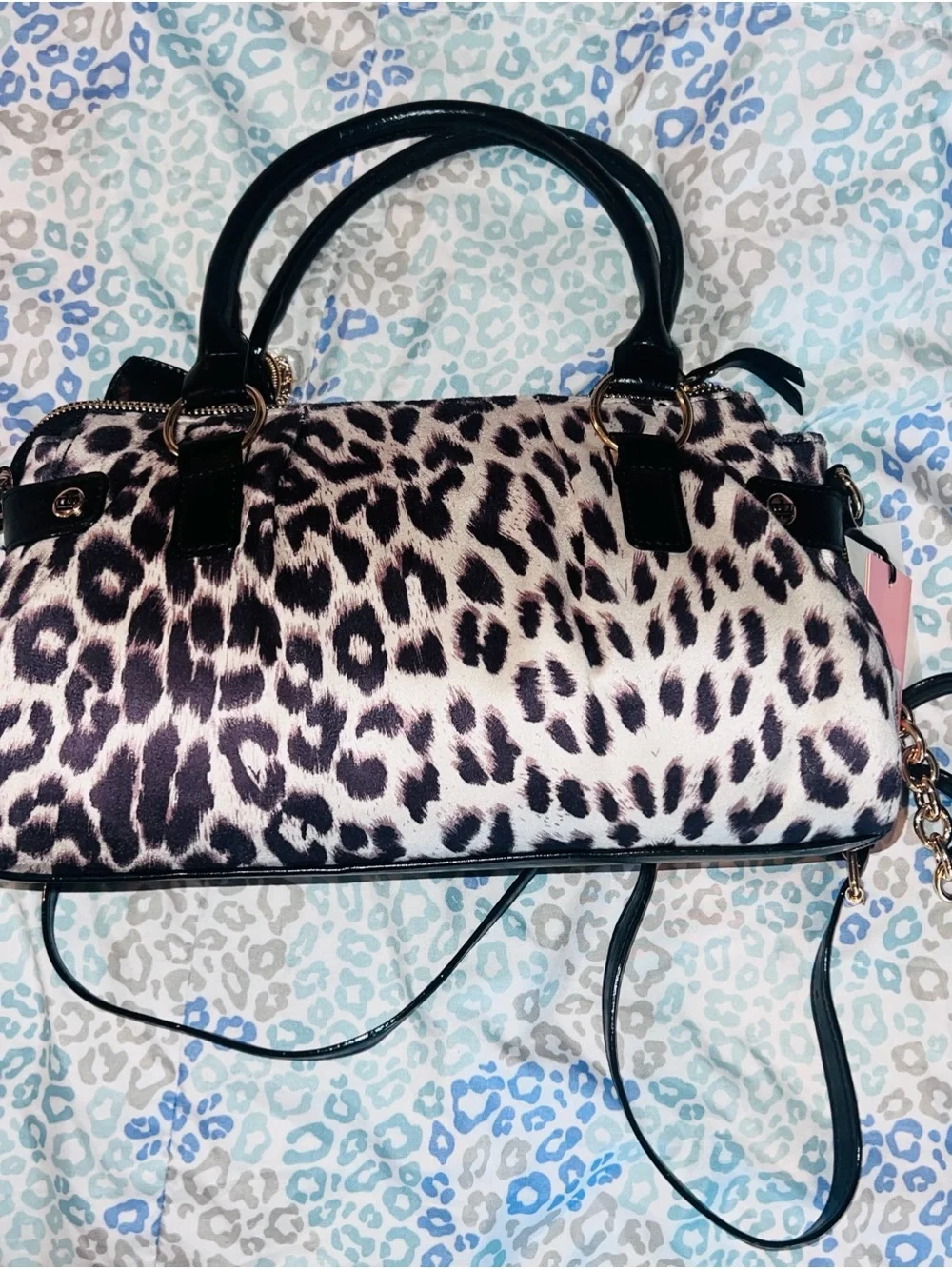 New Tan Juicy Couture Purse Tote Bag Crossbody Cheetah Handbag NWT Leopard